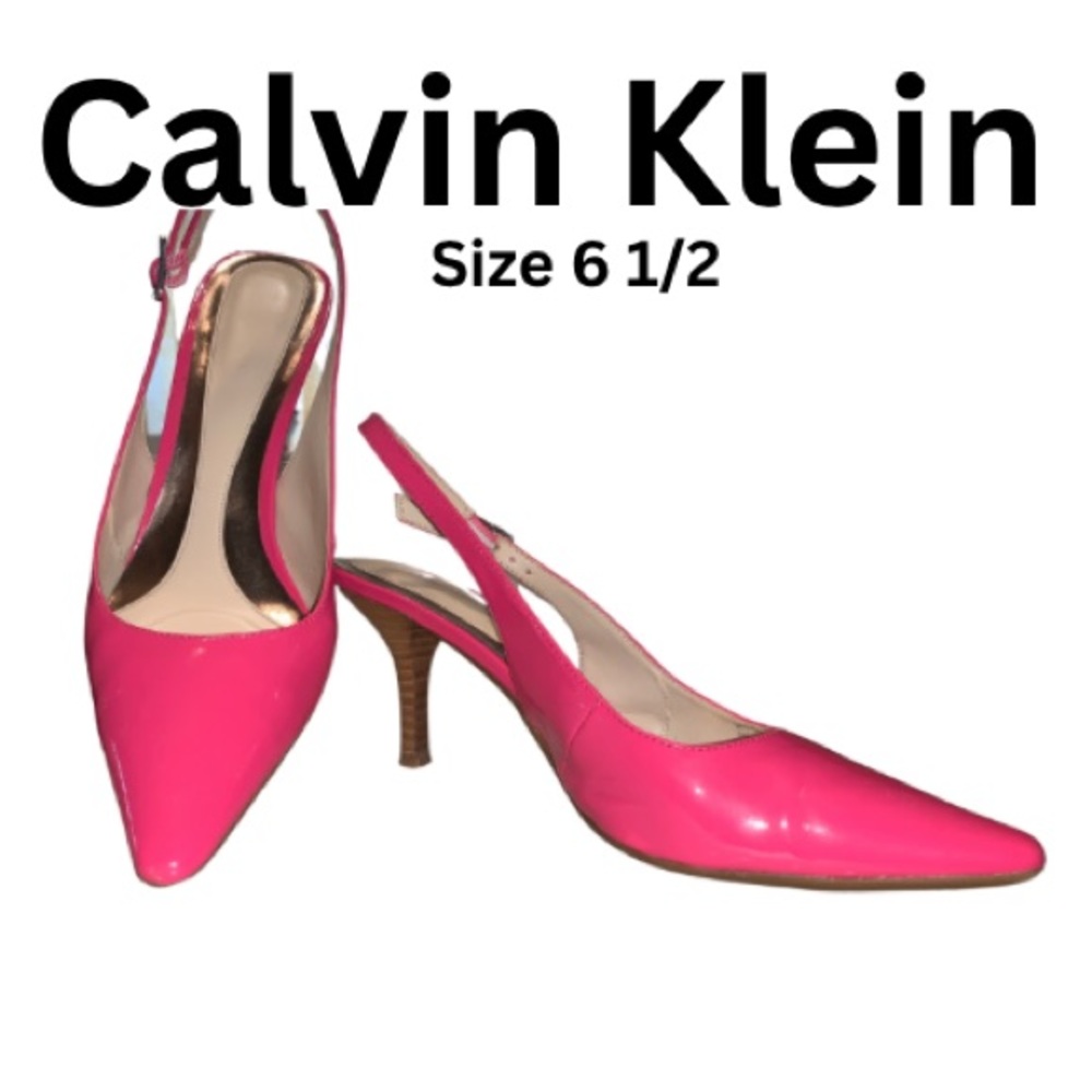 Calvin Klein Sling Back Pump - size 6.5 - Fuchia